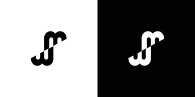 Modern and unique letter MW initials logo design vector
