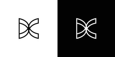 Modern and unique letter DC initials logo design vector