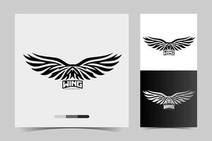 the logo for winged bird is shown vector