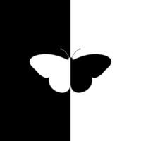 Butterfly Shape in Contrast Color, Black White, can use for Wallpaper, Cover, Decoration Ornate, Ornament, Background, Wrapping, Fabric, Textile, Fashion, Tile, Carpet Pattern, etc. Vector