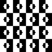 Eight Point Star Shape in Contrast Color, Black White, can use for Wallpaper, Cover, Decoration, Ornate, Ornament, Background, Wrapping, Fabric, Textile, Fashion, Tile, Carpet Pattern, etc. Vector
