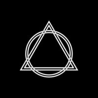 Triangle and Circle Shape Composition, can use for Logo Gram, Apps, Website, Decoration, Ornate, Cover, Art Illustration, or Graphic Design Element. Vector Illustration