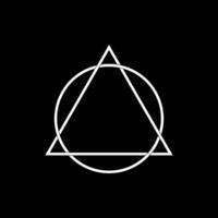 Triangle and Circle Shape Composition, can use for Logo Gram, Apps, Website, Decoration, Ornate, Cover, Art Illustration, or Graphic Design Element. Vector Illustration
