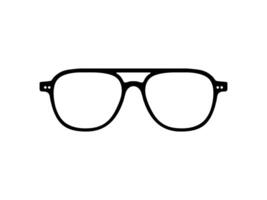 Eye Glasses Silhouette, Pictogram, Front View, Flat Style, can use for Logo Gram, Apps, Art Illustration, Template for Avatar Profile Image, Website, or Graphic Design Element. Vector Illustration