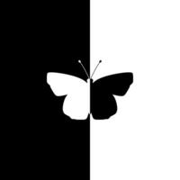 Butterfly Shape in Contrast Color, Black White, can use for Wallpaper, Cover, Decoration Ornate, Ornament, Background, Wrapping, Fabric, Textile, Fashion, Tile, Carpet Pattern, etc. Vector