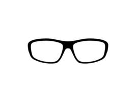 ojo lentes silueta, pictograma, frente vista, plano estilo, lata utilizar para logo gramo, aplicaciones, Arte ilustración, modelo para avatar perfil imagen, sitio web, o gráfico diseño elemento. vector ilustración