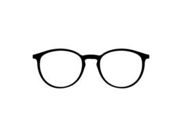 ojo lentes silueta, pictograma, frente vista, plano estilo, lata utilizar para logo gramo, aplicaciones, Arte ilustración, modelo para avatar perfil imagen, sitio web, o gráfico diseño elemento. vector ilustración