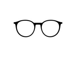 ojo lentes silueta, pictograma, frente vista, plano estilo, lata utilizar para logo gramo, aplicaciones, Arte ilustración, modelo para avatar perfil imagen, sitio web, o gráfico diseño elemento. vector ilustración