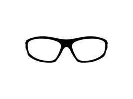 ojo lentes silueta, pictograma, frente vista, plano estilo, lata utilizar para logo gramo, aplicaciones, Arte ilustración, modelo para avatar perfil imagen, sitio web, o gráfico diseño elemento. vector ilustración