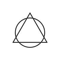 Triangle and Circle Shape Composition, can use for Logo Gram, Apps, Website, Decoration, Ornate, Cover, Art Illustration, or Graphic Design Element. Vector Illustration