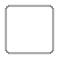 Simple Line Square and or Square Shape, can use for Simple Framework, Text, Quote, Copy Space or for Graphic Design Element. Vector Illustration