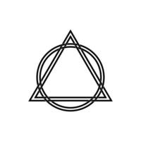 Triangle and Circle Shape Composition, can use for Logo Gram, Apps, Website, Decoration, Ornate, Cover, Art Illustration, or Graphic Design Element. Vector Illustration