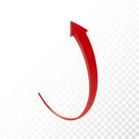 Realistic 3d Detailed Red Arrow. Vector illustration for your graphic design. Eps 10