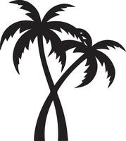 Silhouette Palm Tree Vector Stock Photo