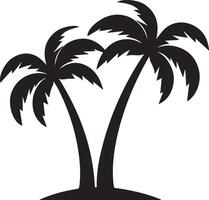 silueta palma árbol vector valores foto