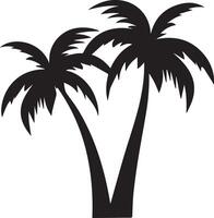 Silhouette Palm Tree Vector Stock Photo