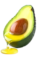 ai gegenereerd avocado met olie transparant achtergrond png