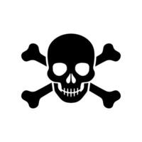Skull icon isolated on white background. vector