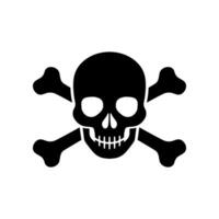 Skull icon isolated on white background. vector