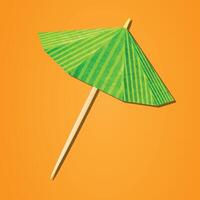 Umbrella vector on orange background