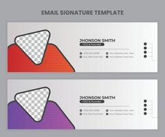 Creative Email Signature Design 6 Colors email Signature Set. vector