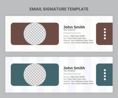 Creative Email Signature Design 6 Colors email Signature Set. vector