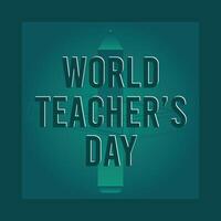 World teacher's day special typography social media post banner design. vector