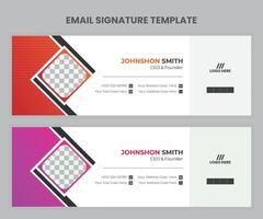 Creative Email Signature Design 6 Colors email Signature Set. vector