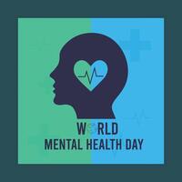 World mental health day celebrate social media post banner design. vector