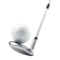 ai gerado 3d Renderização do uma golfe bola e bastão em transparente fundo - ai gerado png