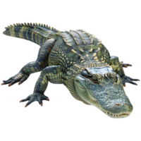 AI generated 3D Rendering of a Crocodile on Transparent Background - Ai Generated png