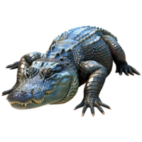 ai gerado 3d Renderização do uma crocodilo em transparente fundo - ai gerado png