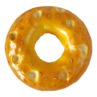 AI generated 3D Rendering of a Cheese Donut on Transparent Background - Ai Generated png