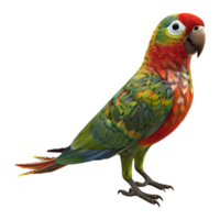 AI generated 3D Rendering of a Colorful Parrot on Transparent Background - Ai Generated png