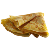 ai gegenereerd 3d renderen van een omelet ei in een bord Aan transparant achtergrond - ai gegenereerd png