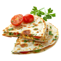 ai gegenereerd 3d renderen van een stack van quesadilla's Aan transparant achtergrond - ai gegenereerd png