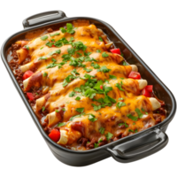 AI generated 3D Rendering of a Mexican enchilada on Transparent Background - Ai Generated png