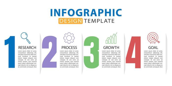 Timeline infographic template. 4 Step timeline journey, calendar Flat simple infographics design template. presentation graph. Business concept with 4 options, vector illustration.