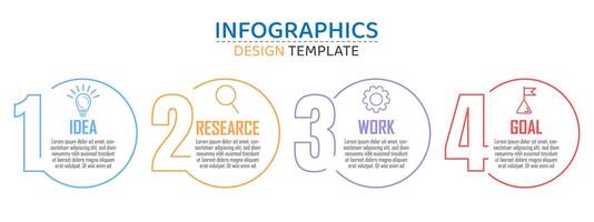 Timeline infographic template. 4 Step timeline journey, calendar Flat simple infographics design template. presentation graph. Business concept with 4 options, vector illustration.