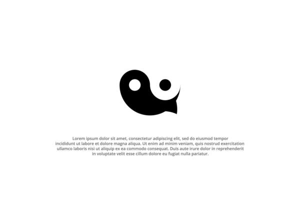 yin and yang chat icon logo