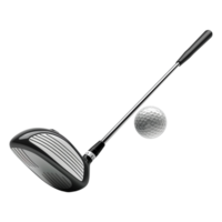 AI generated 3D Rendering of a Golf Ball and Bat on Transparent Background - Ai Generated png