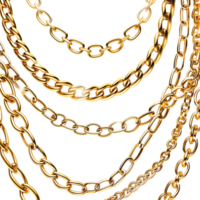 AI generated Premium Gold Chain on Transparent background - Ai Generated png