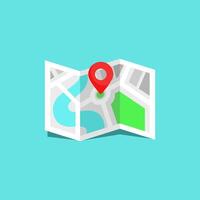 map icon design illustration minimal vector