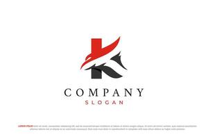 logo letter k eagle head vector