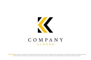 letter k construction logo arrow delivery vector