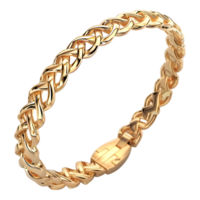 AI generated 3D Rendering of a Hand Gold Chain on Transparent Background - Ai Generated png