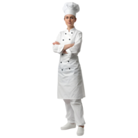 ai généré femelle ou femme chef permanent sur transparent Contexte - ai généré png