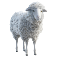 AI generated White Sheep on Transparent background - Ai Generated png