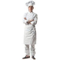 ai généré femelle ou femme chef permanent sur transparent Contexte - ai généré png