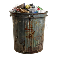 AI generated Garbage Basket Full of Garbage on Transparent background - Ai Generated png